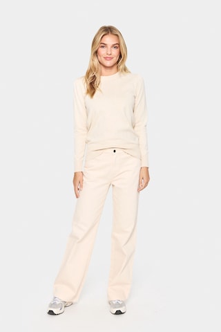 SAINT TROPEZ Pullover 'Mila' in Beige