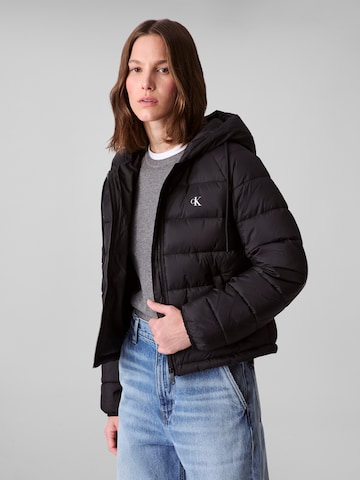 Calvin Klein Jeans Kevad-sügisjope, värv must: eest vaates