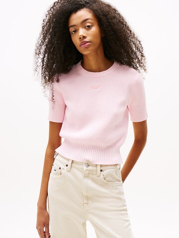 Pull-over Tommy Jeans en rose : devant
