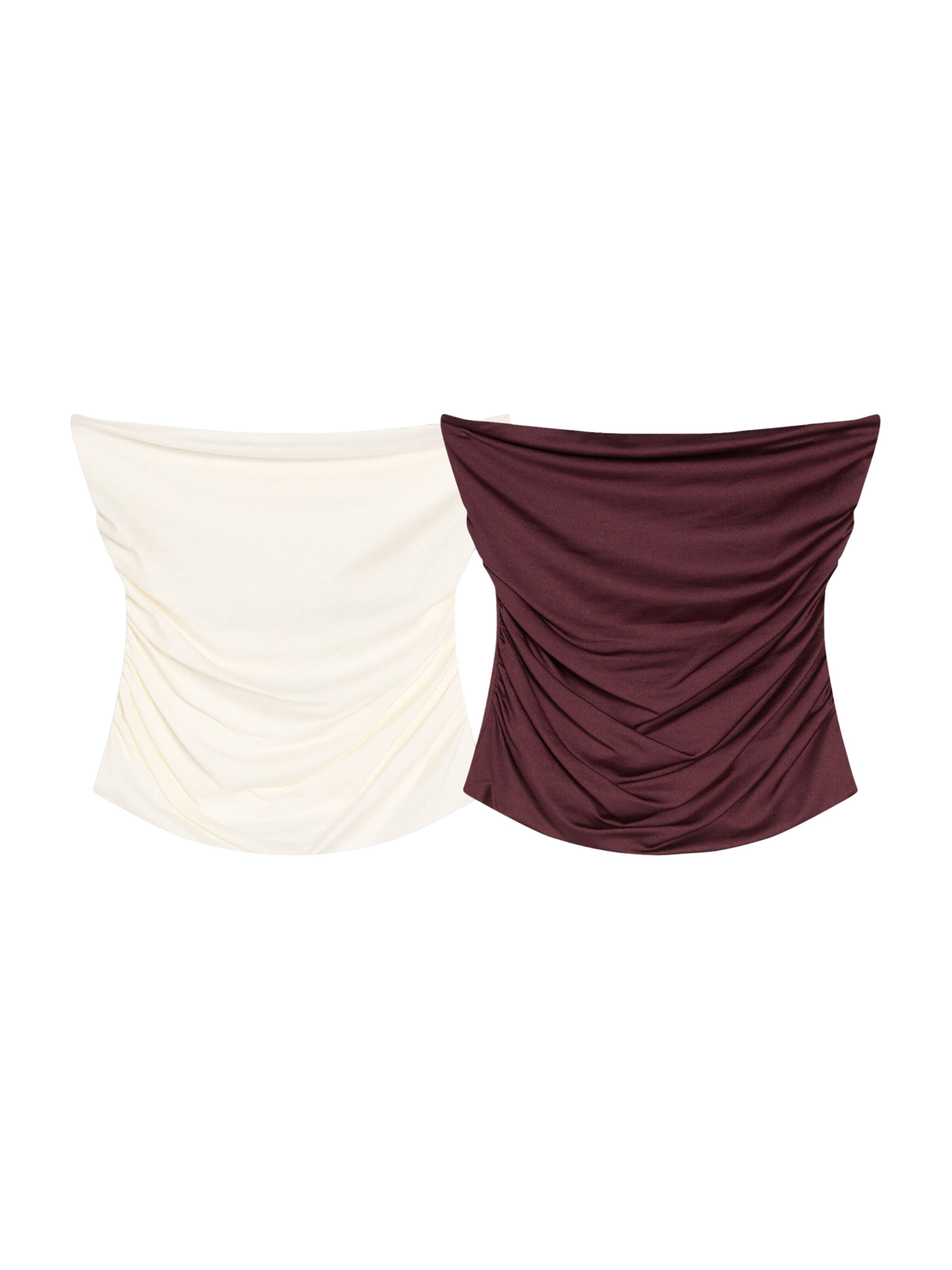 Top de la Bershka pe roșu: față