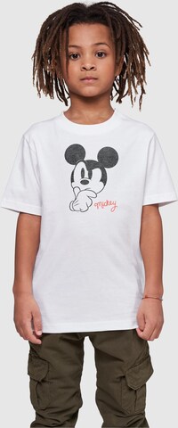ABSOLUTE CULT T-Shirt 'Mickey Mouse - Distressed Ponder' in Weiß