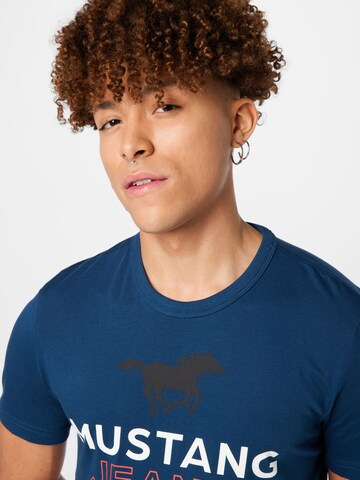 MUSTANG T-Shirt 'Alex' in Blau