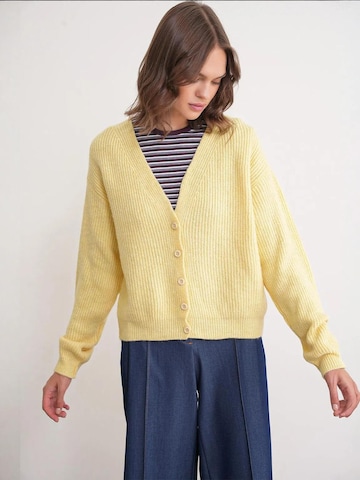 MixRay Gebreid vest in Geel