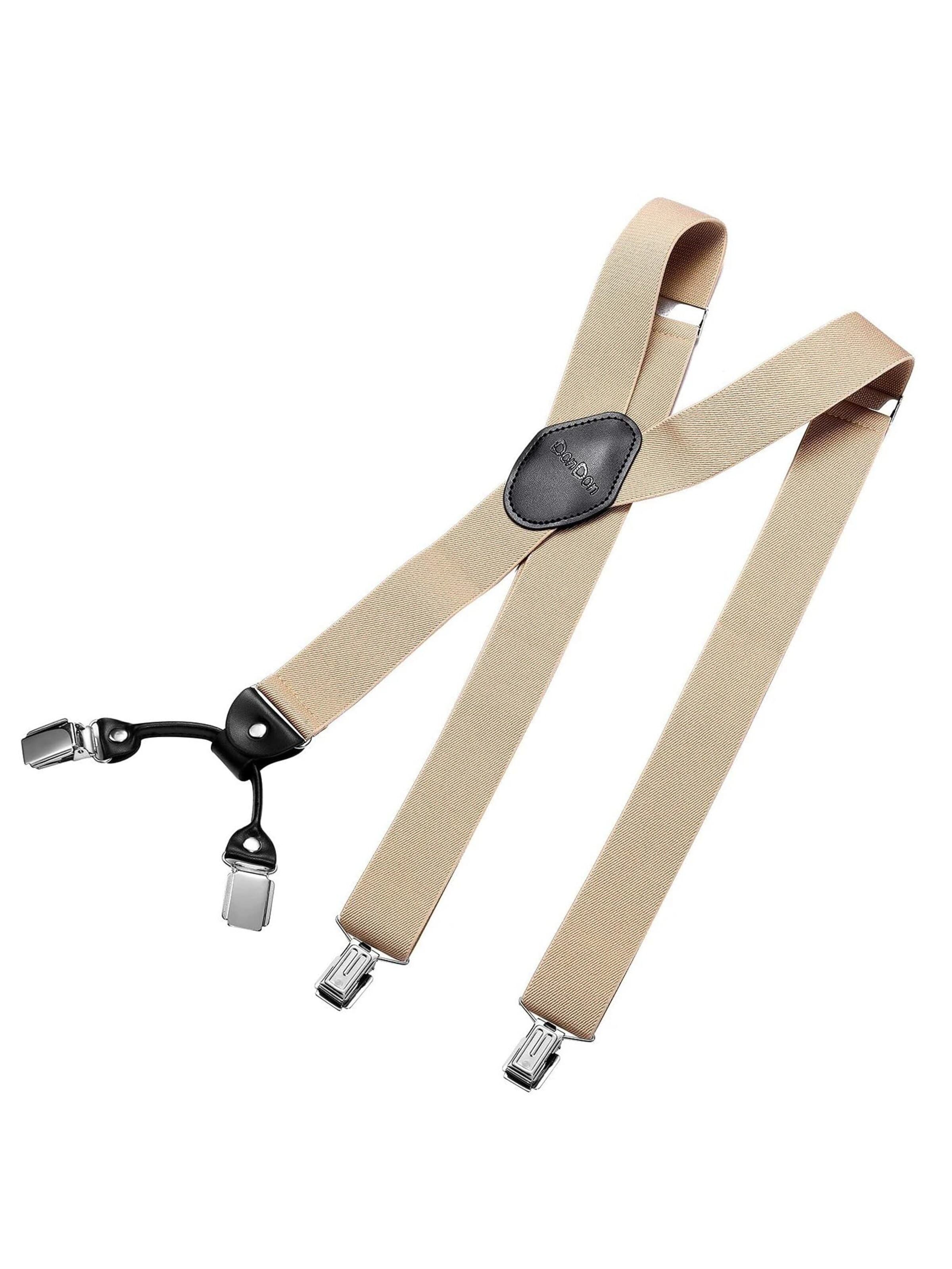 DonDon Suspenders 'DonDon Hosenträger Herren 3,5 cm breit dunkelrot für Anzug Jeans Chinos Vintage' in XS-XL in Beige, Item view