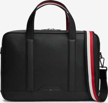 juoda TOMMY HILFIGER Nešiojamo kompiuterio krepšys: priekis