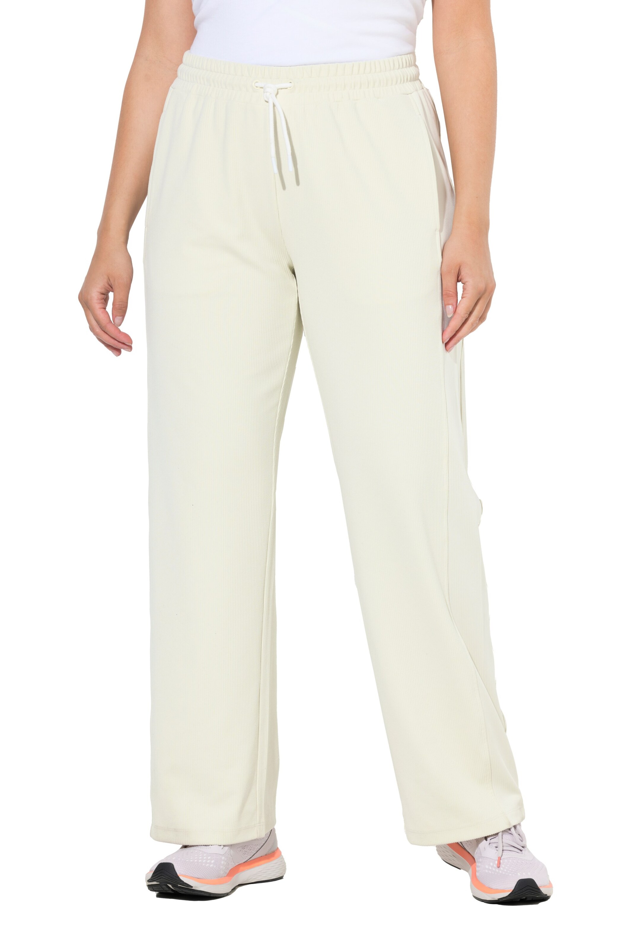 Ulla Popken Loose fit Trousers in White: front