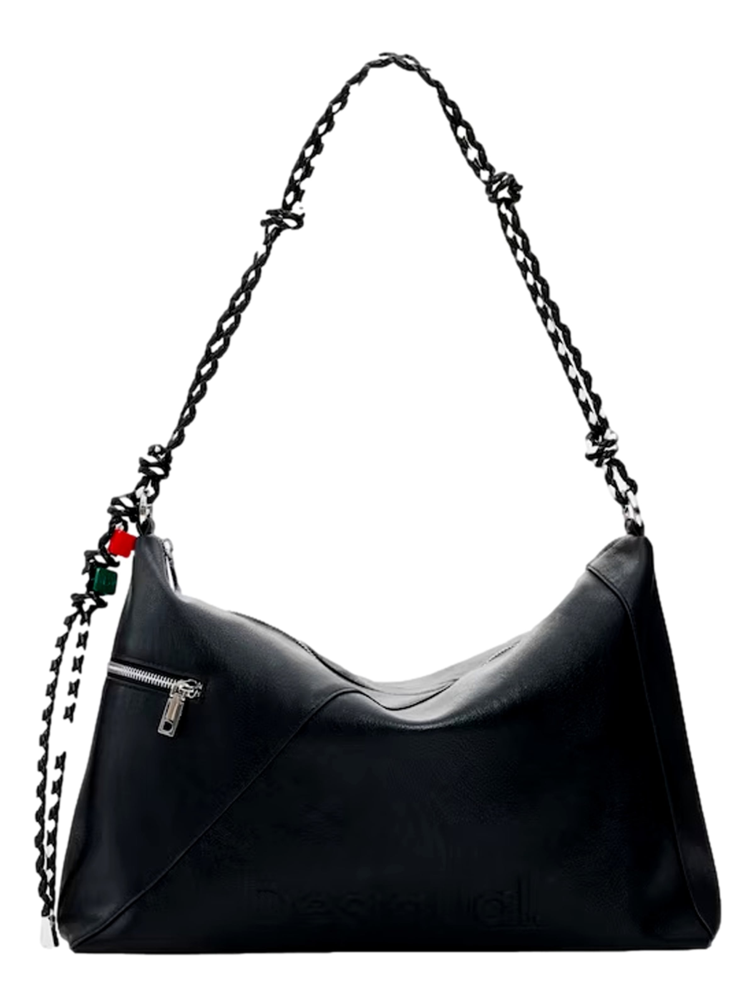 Desigual Handbag 'Mickey Lines Huntingt' in Black: front