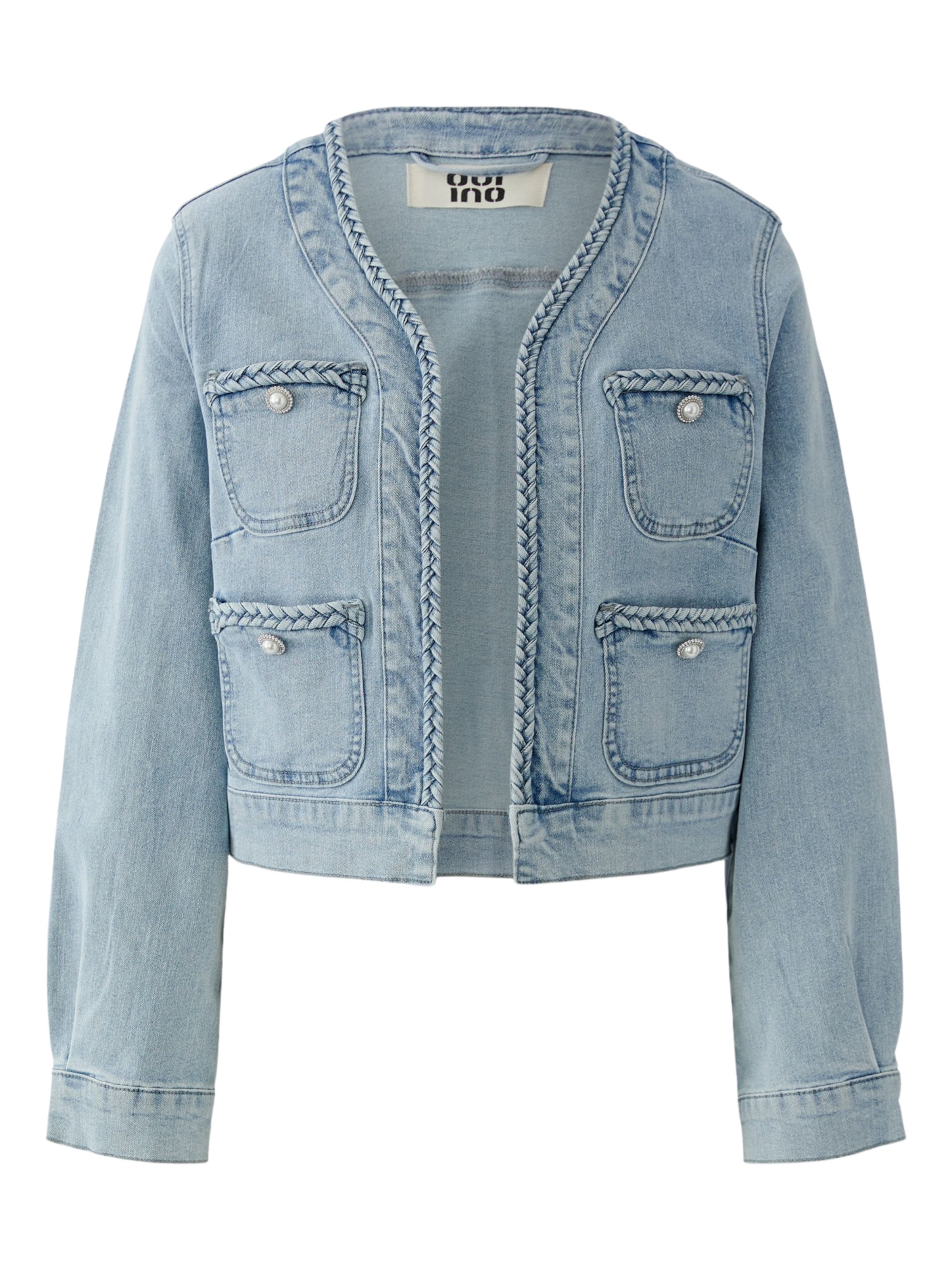 OUI Between-Season Jacket in Blue: front