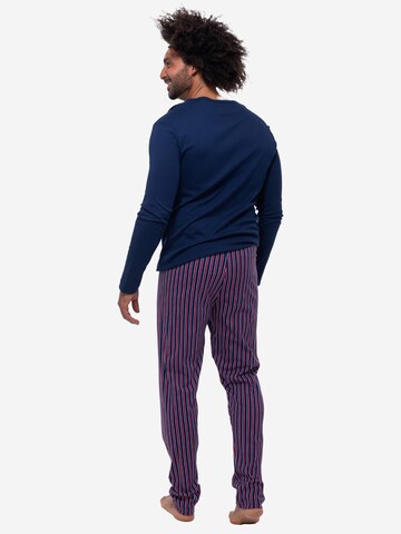 Mey Pyjama lang 'Graphic Stripes'‌‌ in Blau
