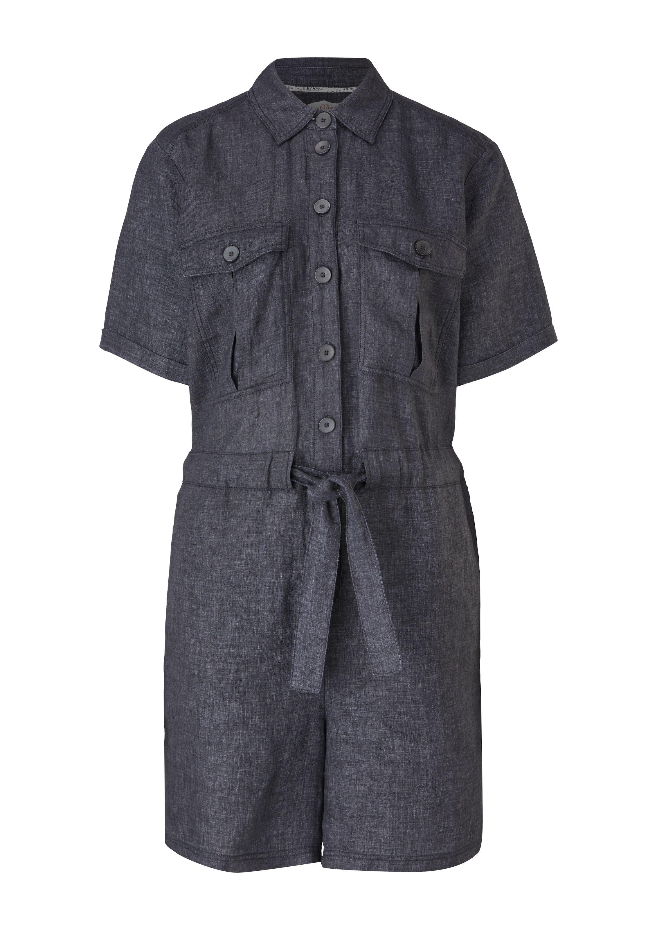 s.Oliver Jumpsuit in Blauw: voorkant
