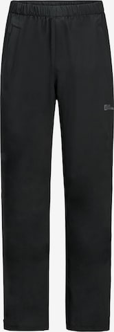 JACK WOLFSKIN Regular Outdoor Pants in Black: front