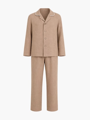 Pyjama long 'Harry' AmourLinen en beige : devant