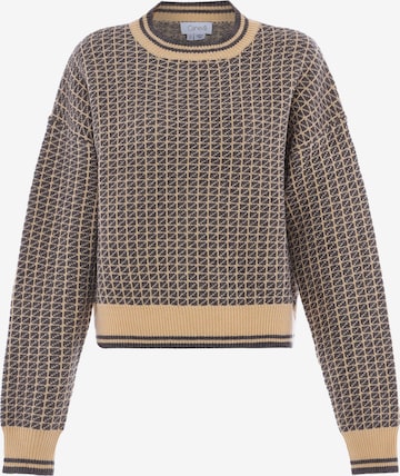 Pull-over caneva en beige : devant