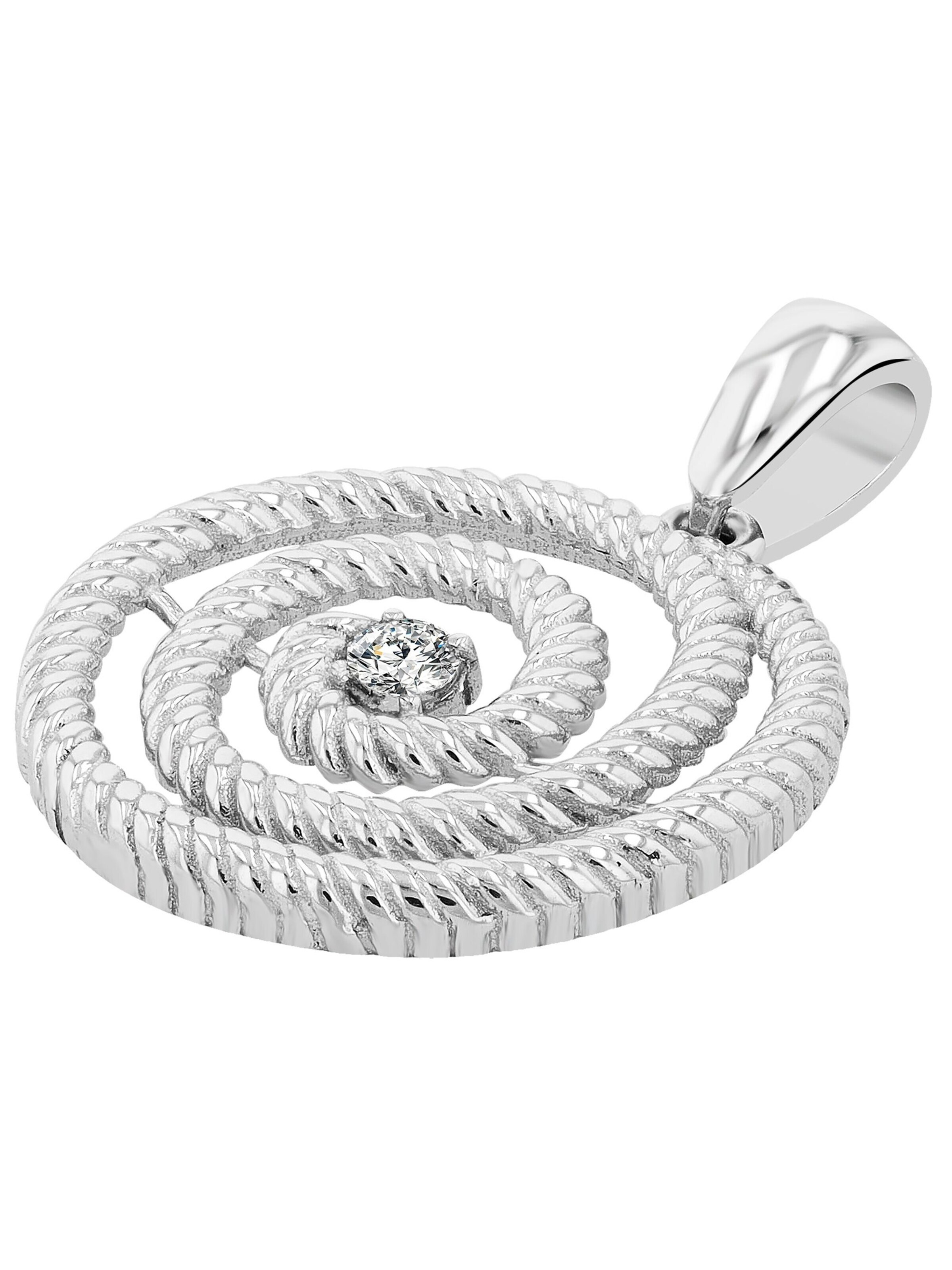 Akzent Pendant '"Akosua" aus 925 Sterlingsilber, rhodiniert, langlebig' in Silver: front