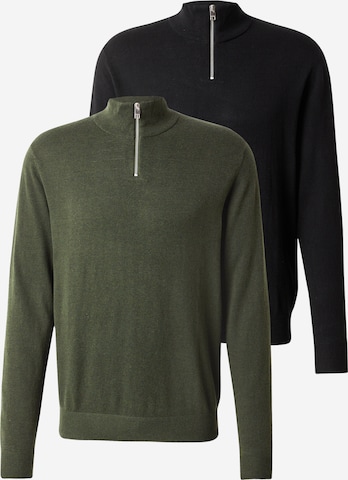 žalia JACK & JONES Megztinis 'JJEEMIL': priekis