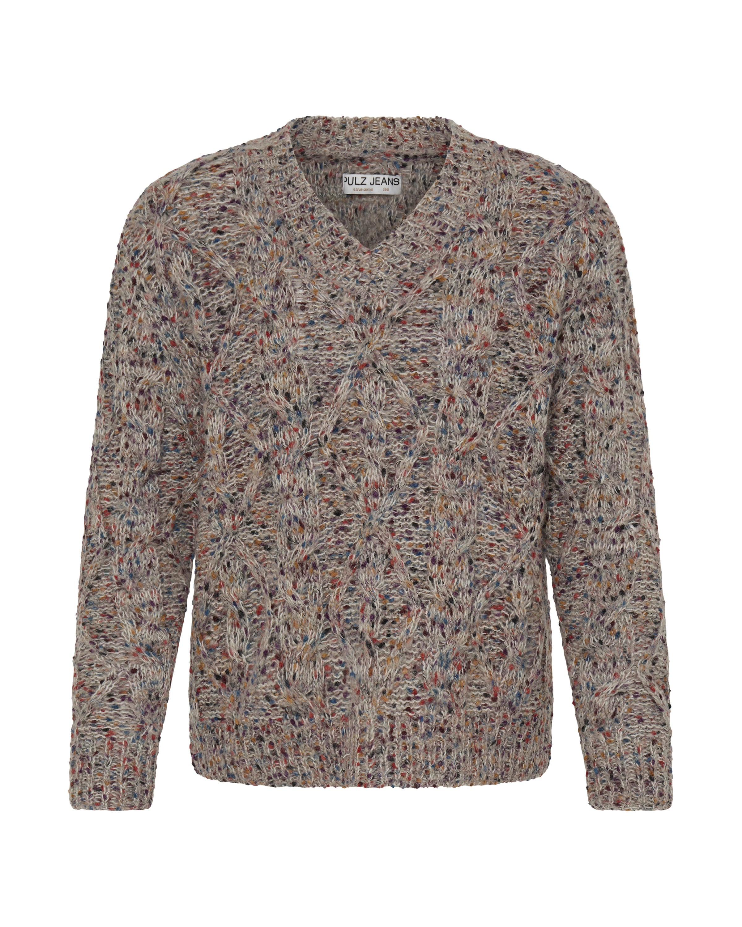Pull-over Pulz en marron : devant