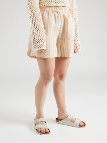 MSCH COPENHAGEN Loose fit Trousers 'Conelly' in Beige: front