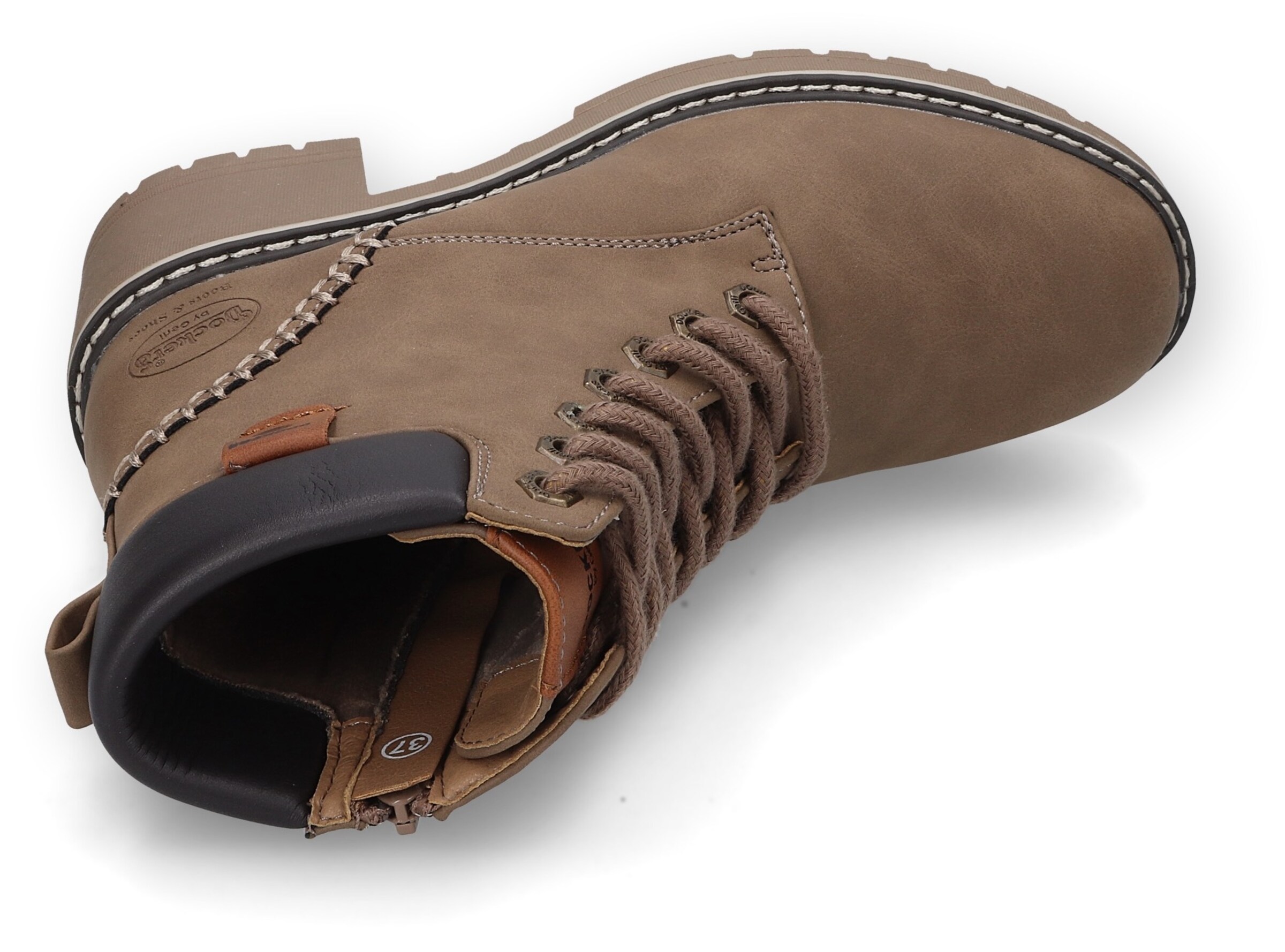 Dockers by Gerli Lace-Up Ankle Boots in Brown