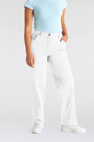 KjBRAND Wide leg Jeans 'BRAND' in White: front
