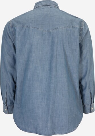 Levi's® Big & Tall Regular Fit Hemd 'Big Relaxed Fit Western' in Blau