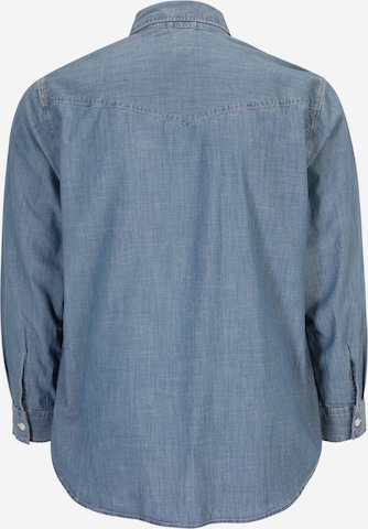 Levi's® Big & Tall Rovný strih Košeľa 'Big Relaxed Fit Western' - Modrá