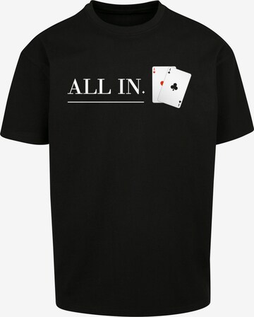 T-Shirt 'Poker All In Karten' F4NT4STIC en noir : devant