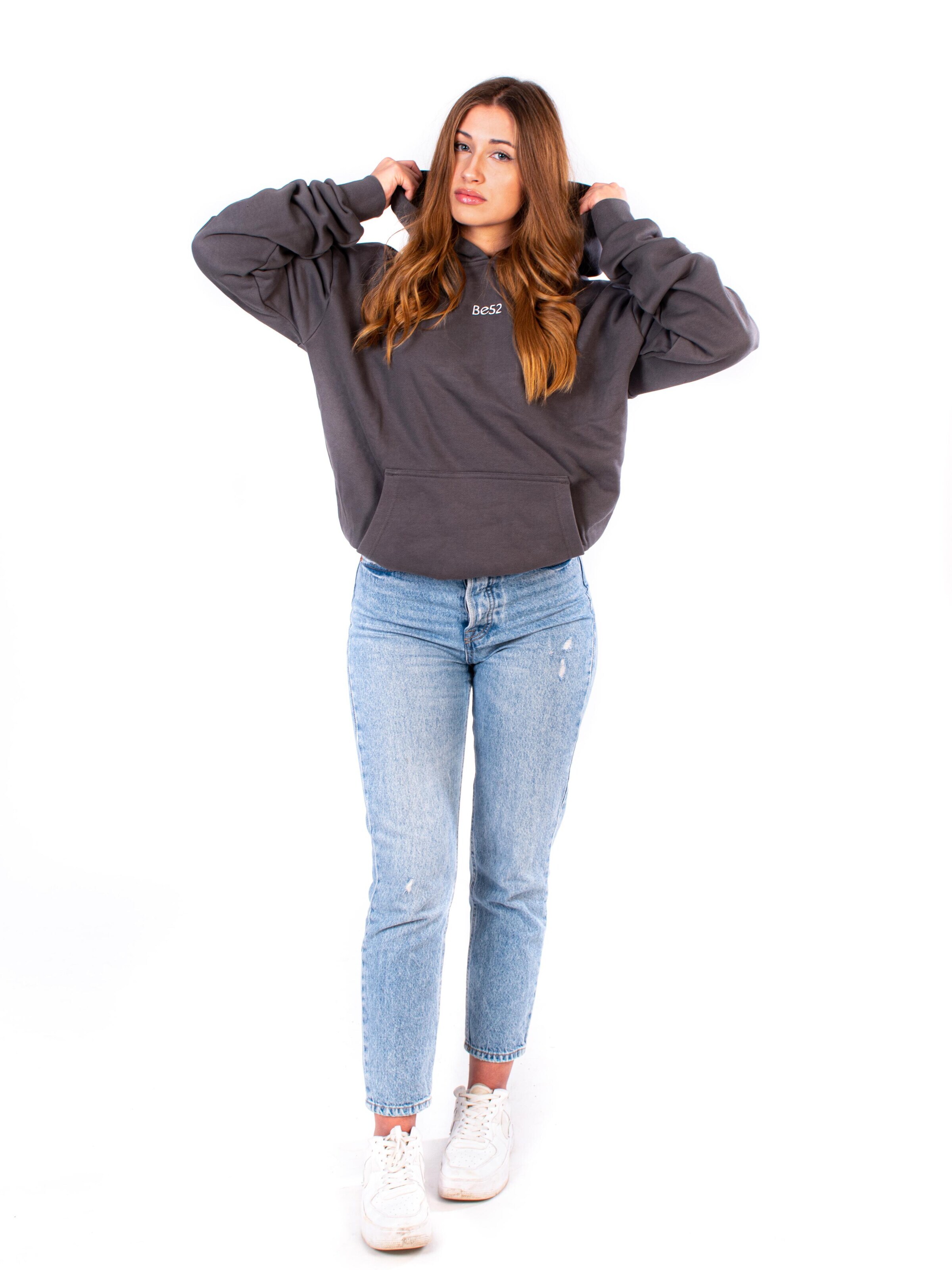 Pull-over oversize 'Heavy' Be52 en gris
