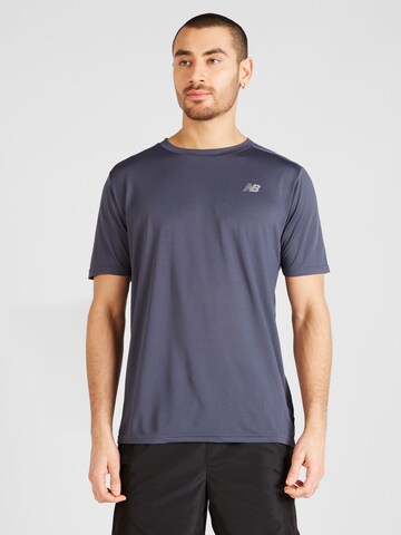 new balance Funkcionalna majica 'Core Run' | modra barva: sprednja stran