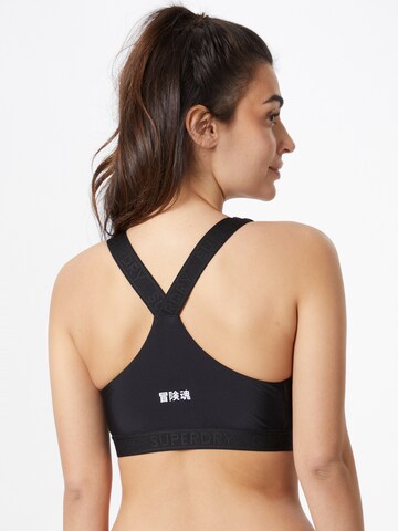 Superdry - Soutien Bustier Top de biquíni em preto