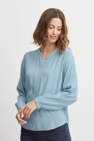 Fransa Blouse in Blue: front