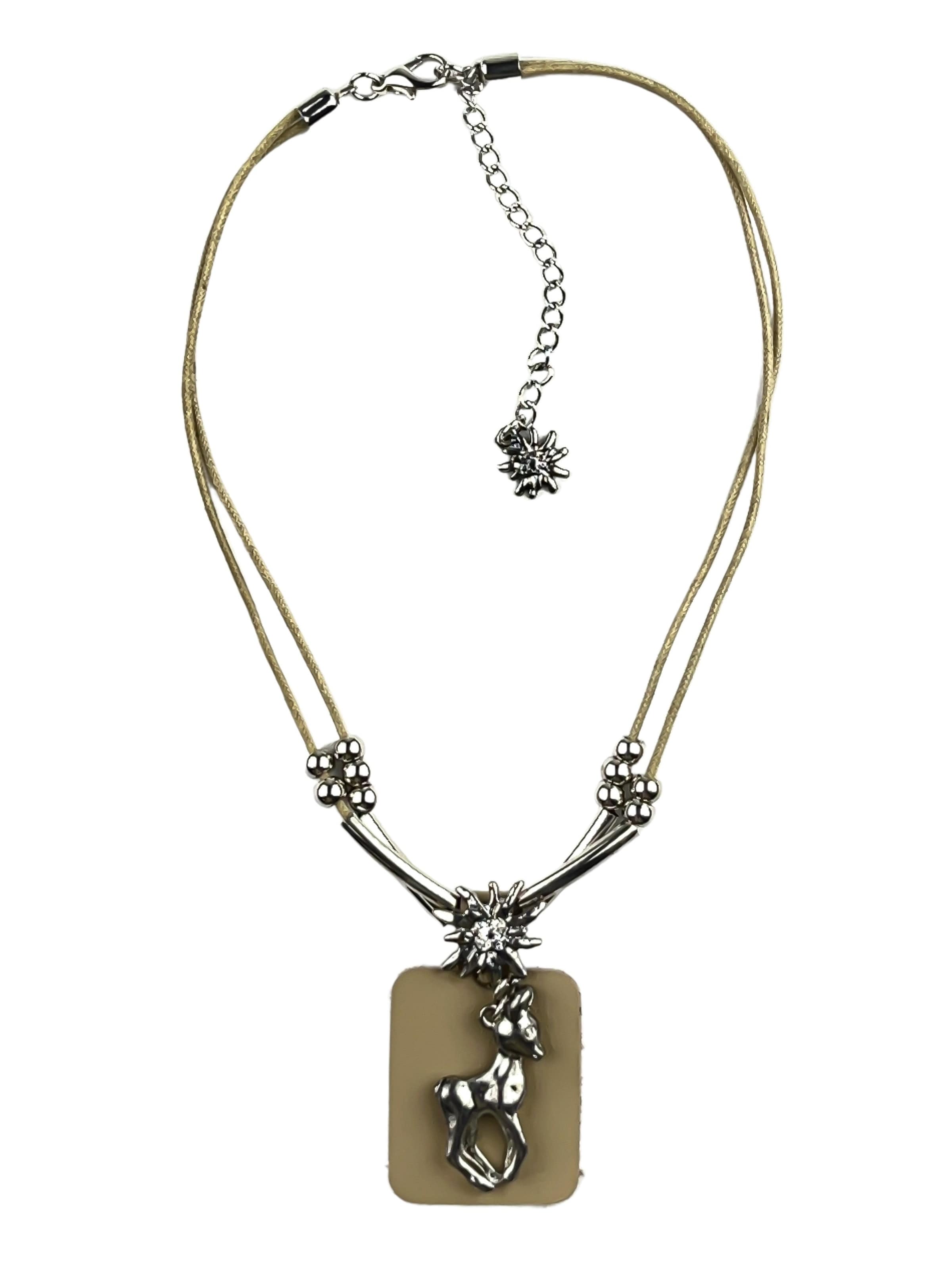 Allgäu Rebell Necklace 'Lotti' in Beige: front