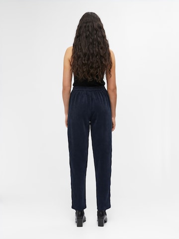 OBJECT Regular Pleat-Front Pants 'Rita' in Blue