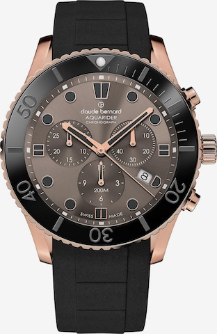 Claude Bernard Analog Watch 'Aquarider Chronograph' in Grey: front