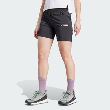 ADIDAS TERREX Regular Outdoorbroek 'Xperior' in Zwart: voorkant