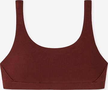 Bustier Soutien-gorge 'Pure Rib' SCHIESSER en marron : devant