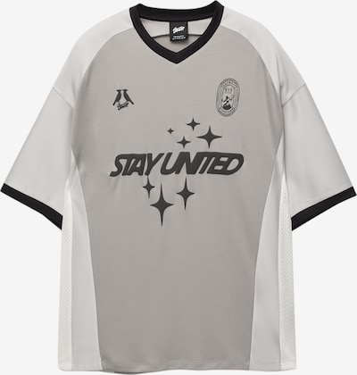 Pull&Bear Paita 'STWD' värissä harmaa / vaaleanharmaa / musta / valkoinen, Tuotenäkymä