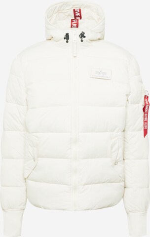 Veste fonctionnelle ALPHA INDUSTRIES en blanc : devant