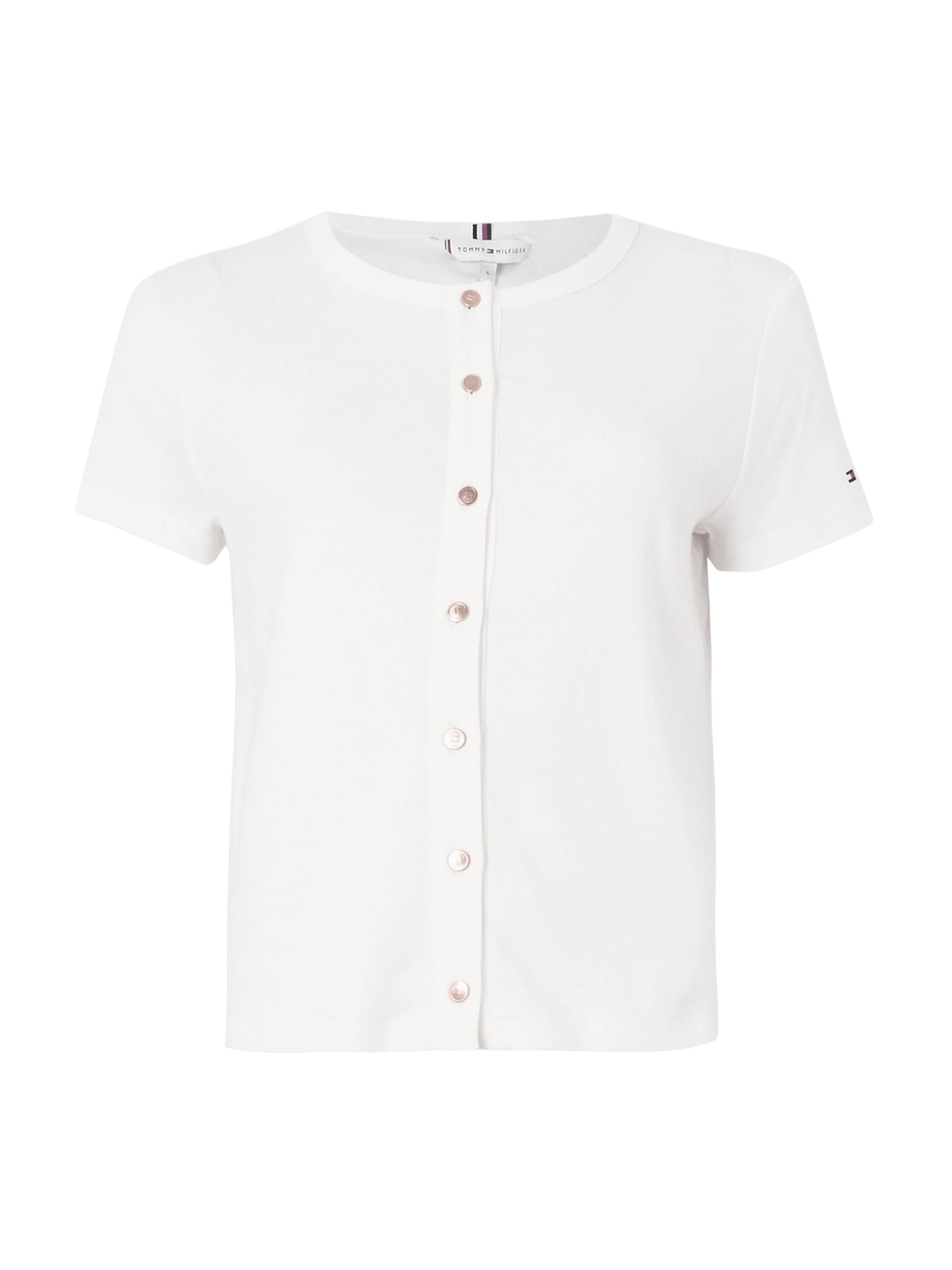 TOMMY HILFIGER Gebreid vest in Wit: voorkant