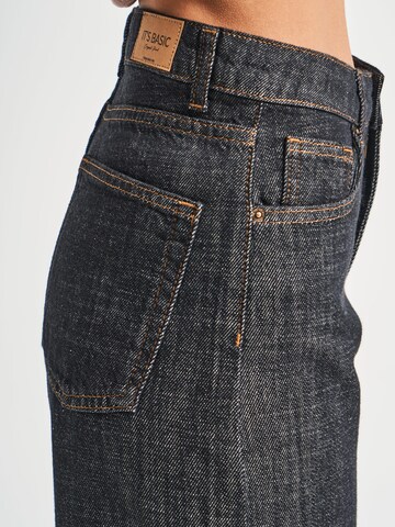 IT'S BASIC Regular Jeans 'Straight Mid Rise Jeans' in Blauw