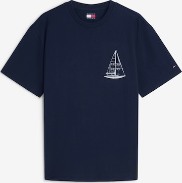 Tommy Jeans T-shirt 'SAILBOAT' i blå: framsida