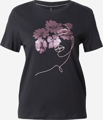 juoda ONLY Marškinėliai 'ONLKITA': priekis