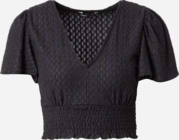 ONLY Blouse 'HANNAH' in Zwart: voorkant