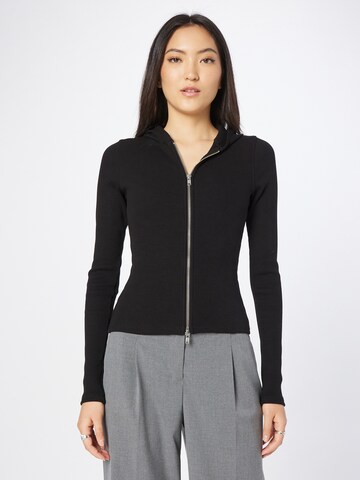 WEEKDAY Sweat jacket in Black: front