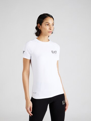 EA7 Emporio Armani - Camiseta funcional en blanco: frente