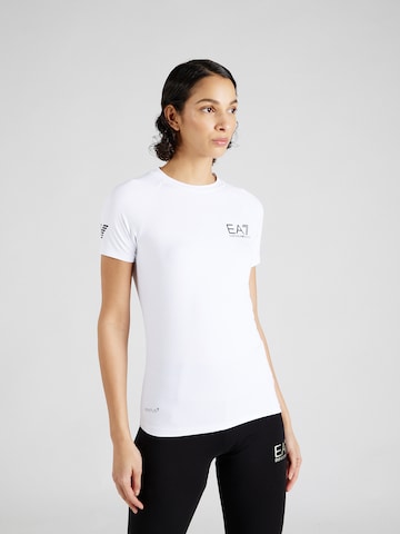 T-shirt fonctionnel EA7 Emporio Armani en blanc : devant