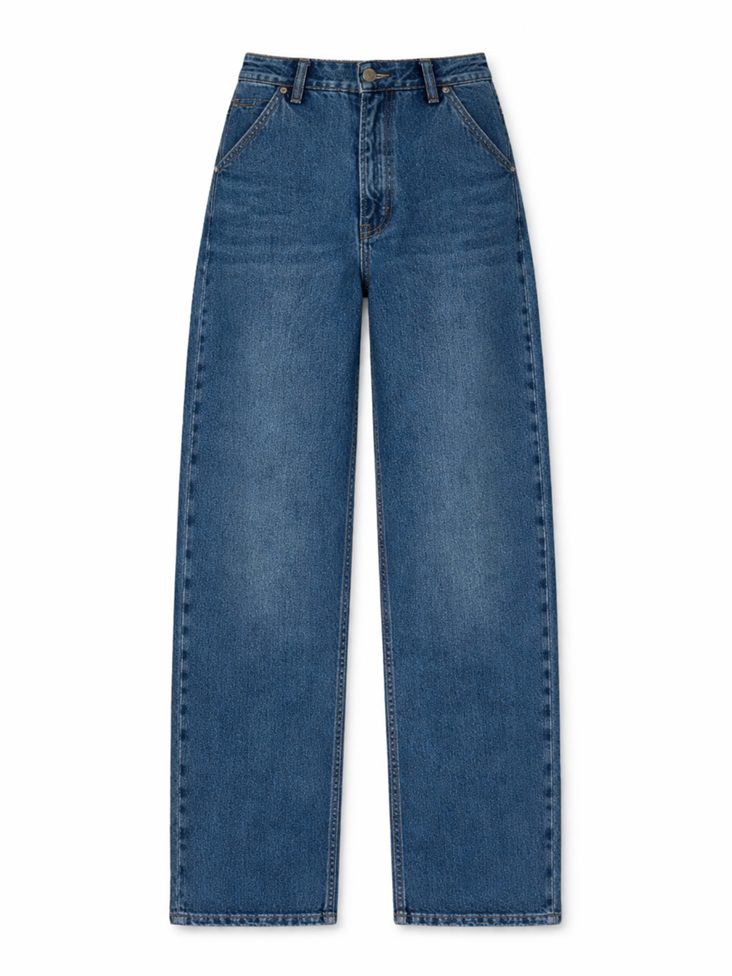 IT'S BASIC Loosefit Jeans 'Skater Mid Rise Jeans' in Blauw: voorkant