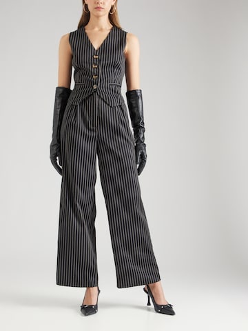 Dorothy Perkins Wide leg Bandplooibroek in Zwart: voorkant