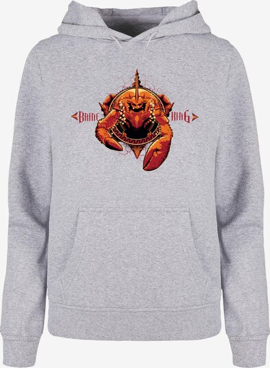 ABSOLUTE CULT Sweatshirt 'Aquaman - Brine King' in grau / dunkelorange / dunkelrot / schwarz, Produktansicht