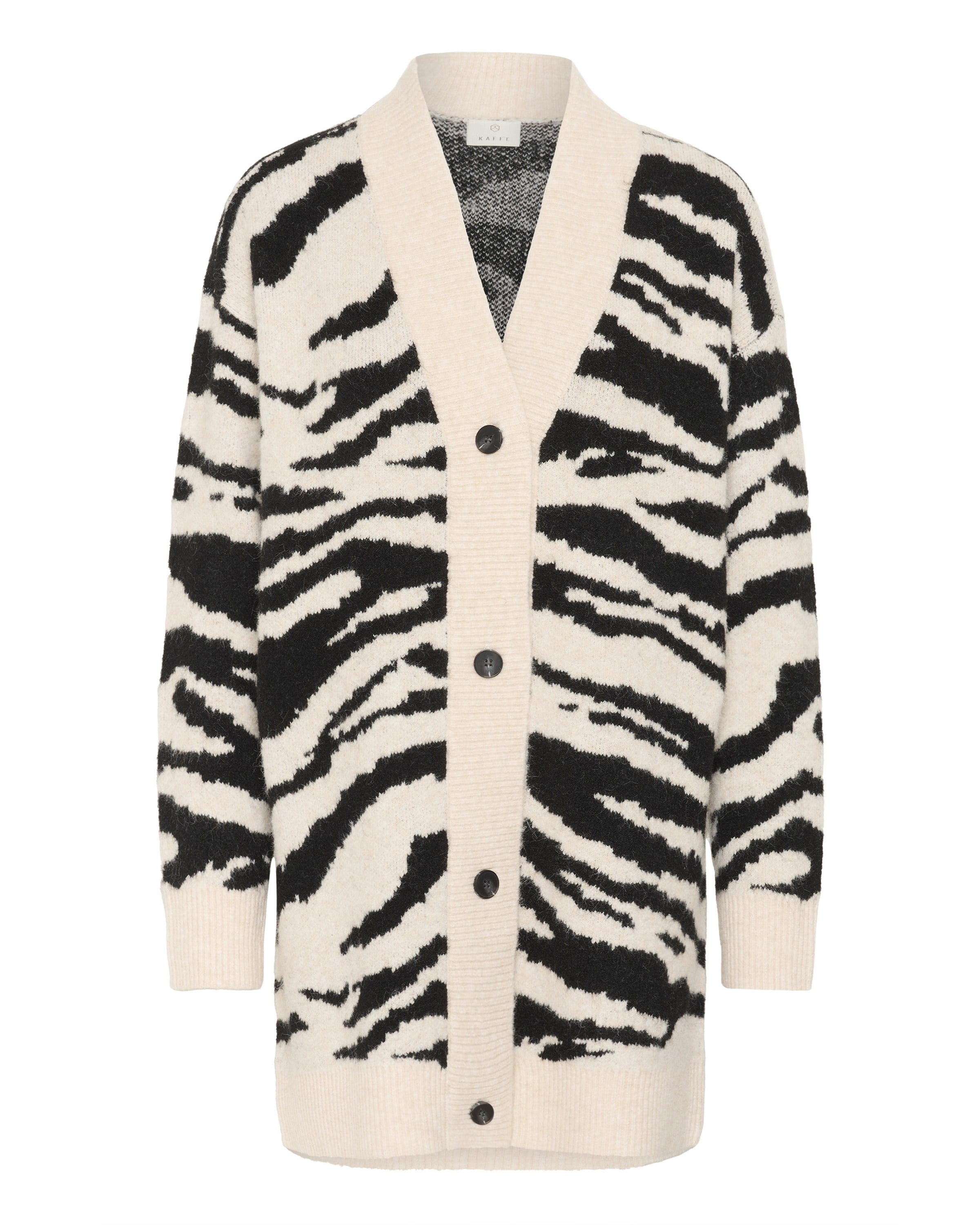 Kaffe Strickjacke 'Sandra' in Schwarz: Vorderseite