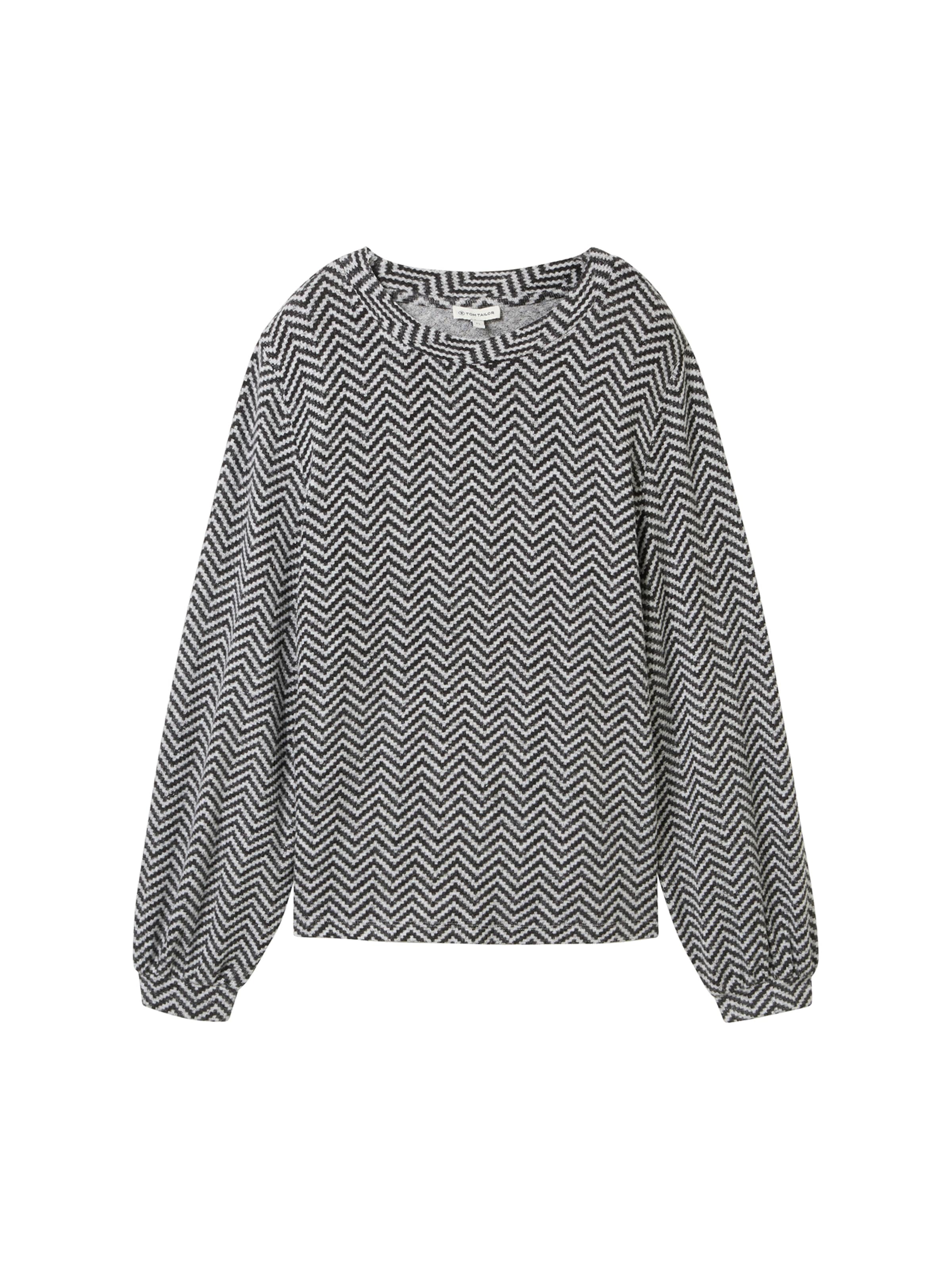 TOM TAILOR Shirt in Zwart: voorkant